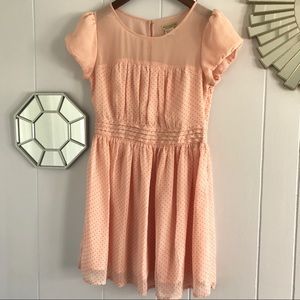 Moon Collection Pink Polkadot Dress Sz M